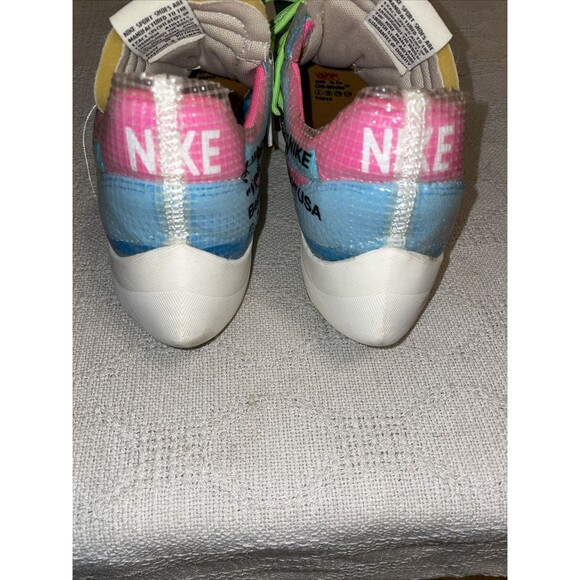 Size 12 M - Nike Off-White x Waffle Racer Vivid Sky Golf Athleisure Activewear - Picture 10 of 12